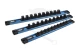 Dugókulcstartó sín, mágneses 3 db-os készlet1/4"-3/8"-1/2" 300/370/400mm