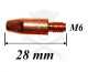 CO áramátadó fúvóka normál M6x28x8 mm x 0,8 mm MB25AK+MB24KD pisztolyhoz