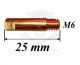 CO áramátadó fúvóka normál M6x25x6 mm x 1,0 mm